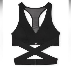 Women's Black Cross-Back Sports Bra